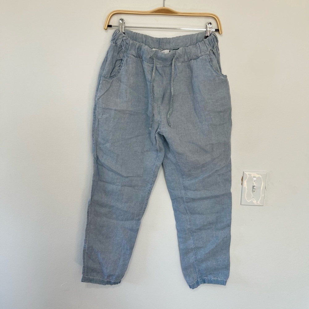 Brand Bazar Chambray Tapered Pants